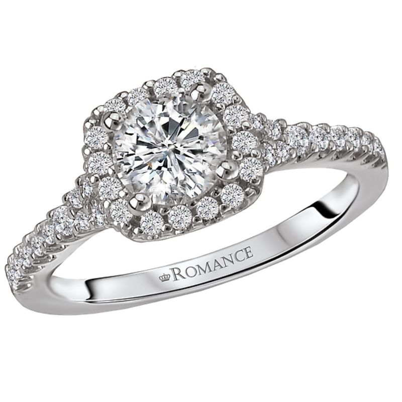 Halo Semi-Mount Diamond Ring