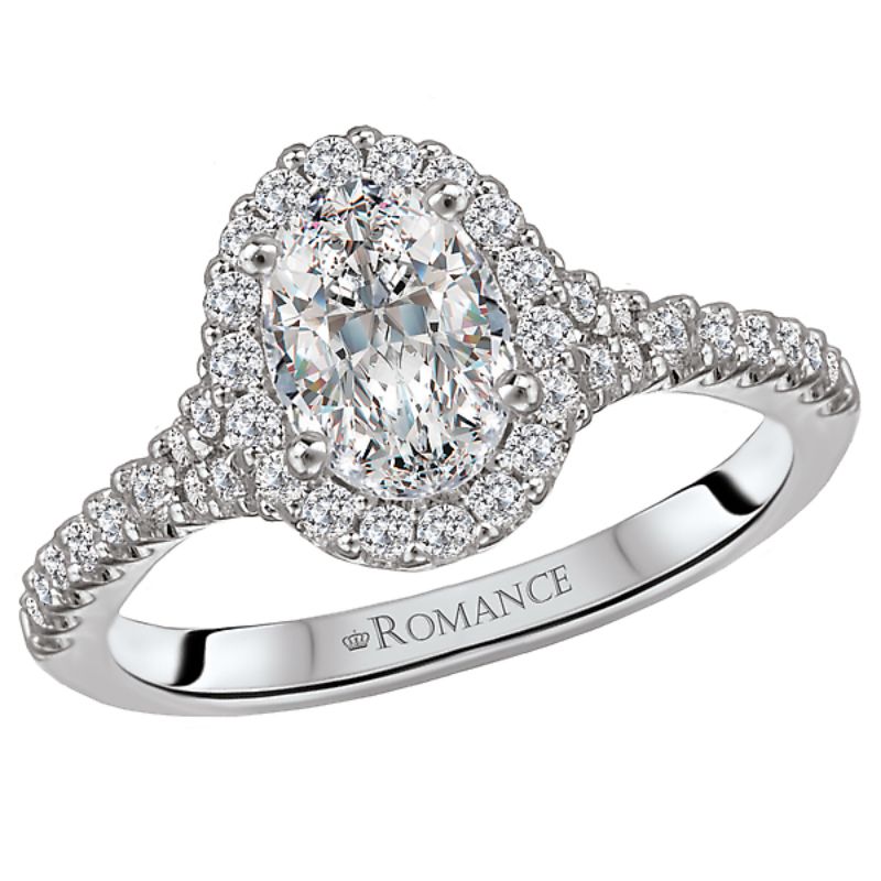 Halo Semi-Mount Diamond Ring