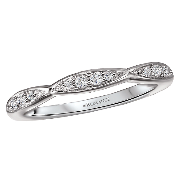 Curved Diamond Wedding Band