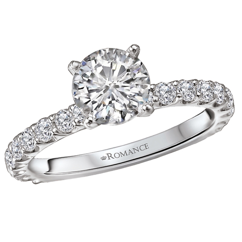 Peg Head Semi-Mount Diamond Ring