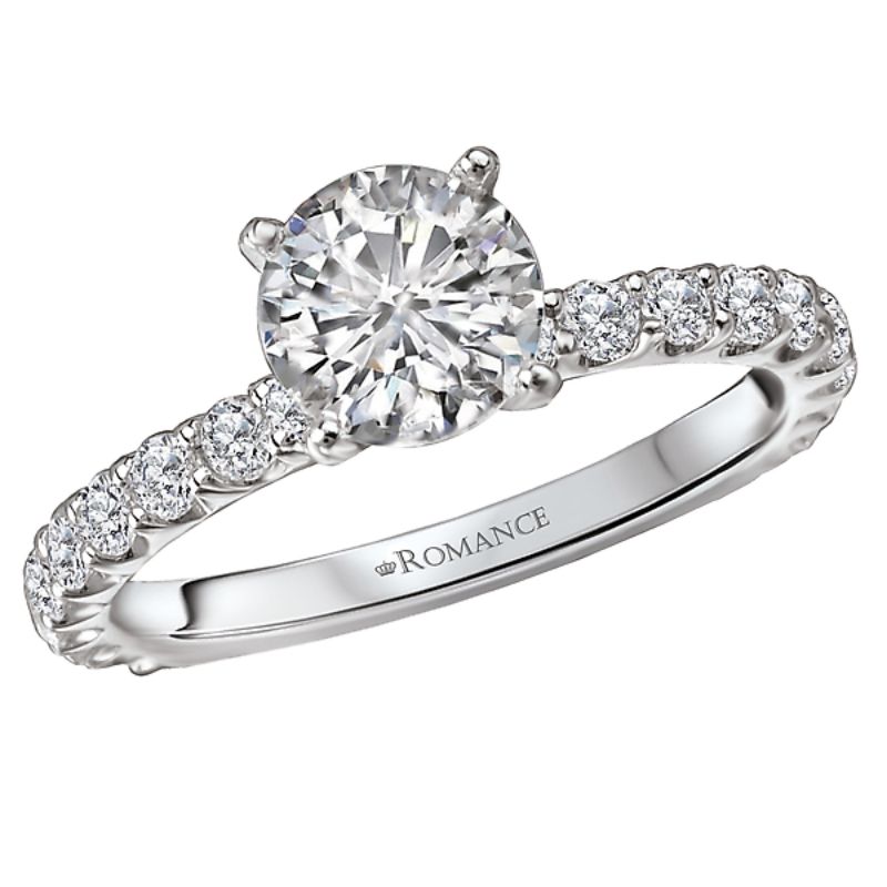 Peg Head Semi-Mount Diamond Ring