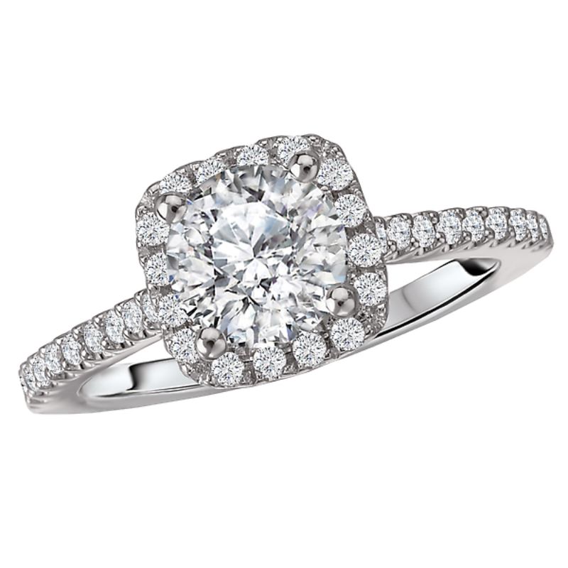 Halo Semi-Mount Diamond Ring