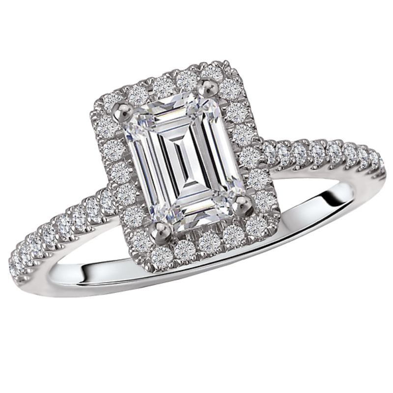 Halo Semi-Mount Diamond Ring