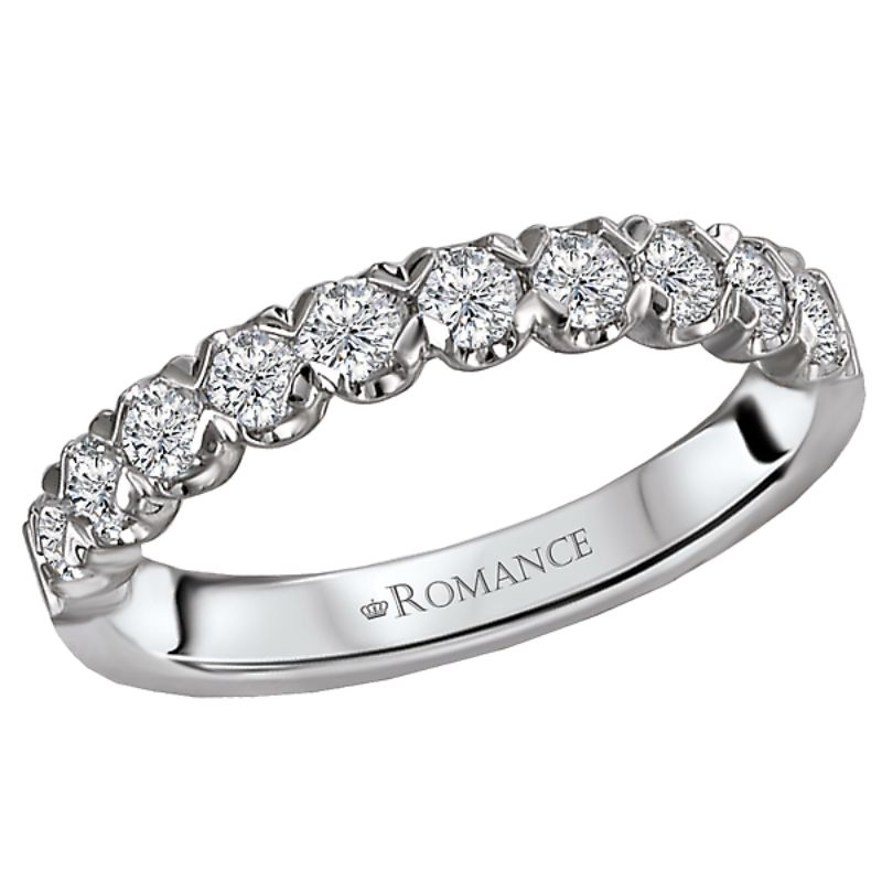 Straight Diamond Wedding Band