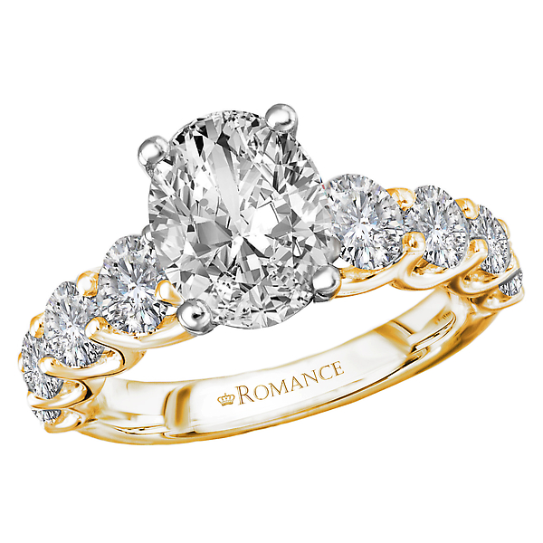 Diamond Band Semi-Mount Engagement Ring
