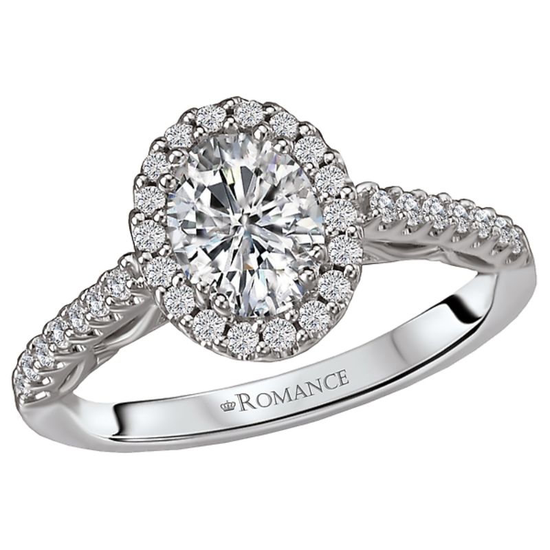 Halo Semi-Mount Diamond Ring