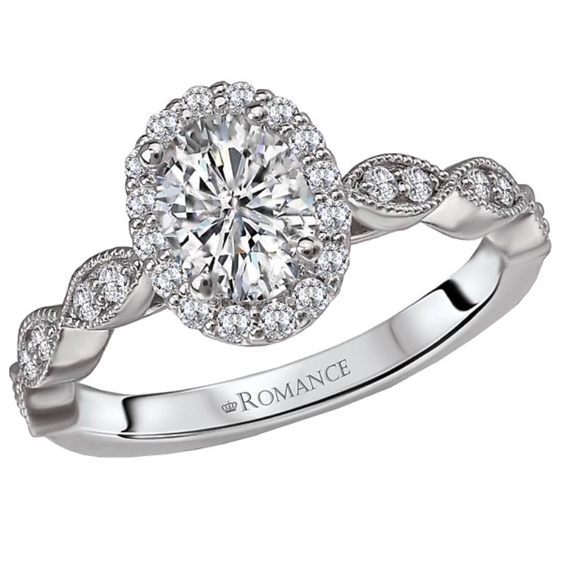 Lab Grown Diamond Halo Semi Mount Ring