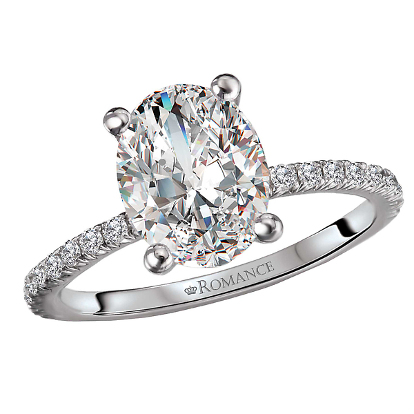 Peg Head Semi-Mount Diamond Ring