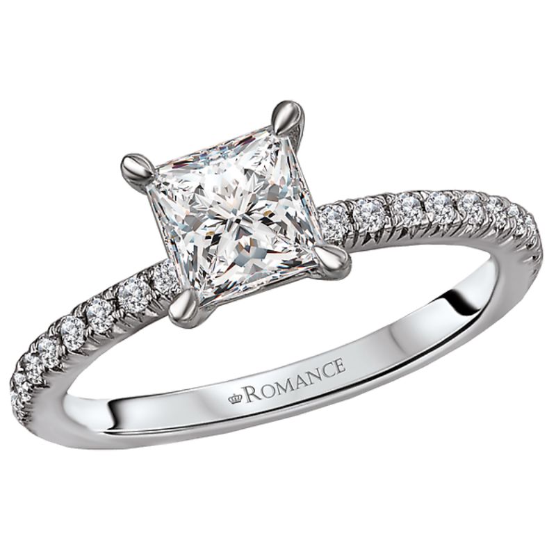 Peg Head Semi-Mount Diamond Ring