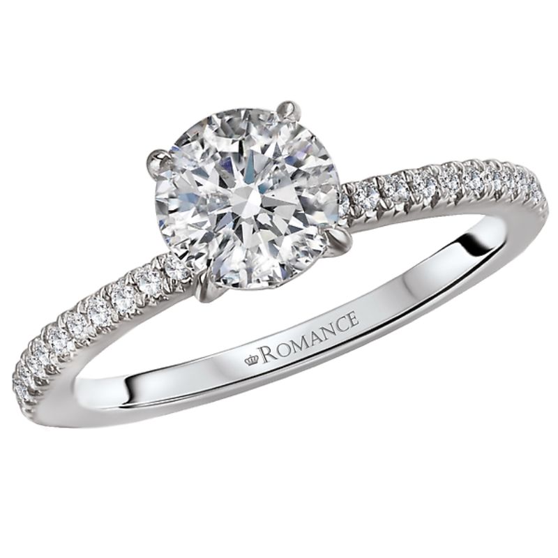 Peg Head Semi-Mount Diamond Ring