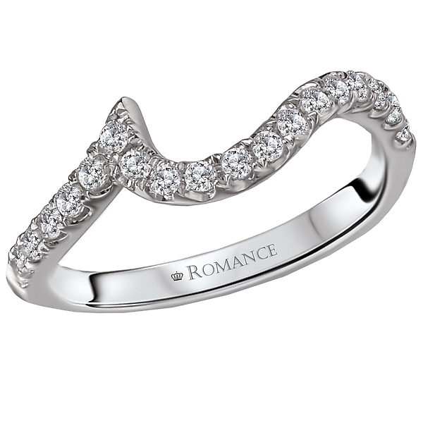 Curved Diamond Wedding Band