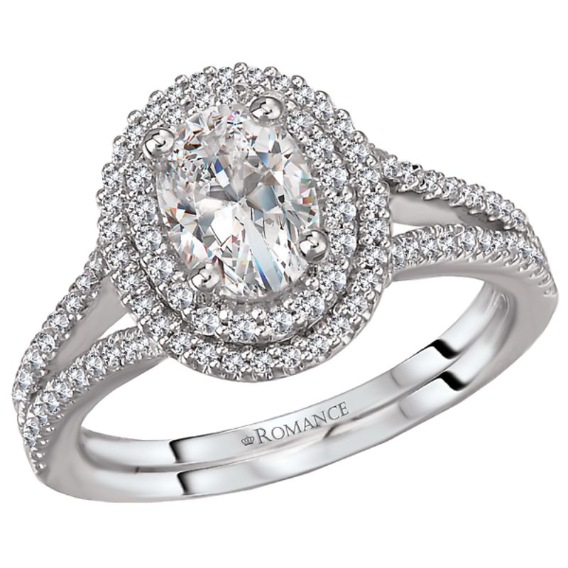 Halo Semi-Mount Diamond Ring