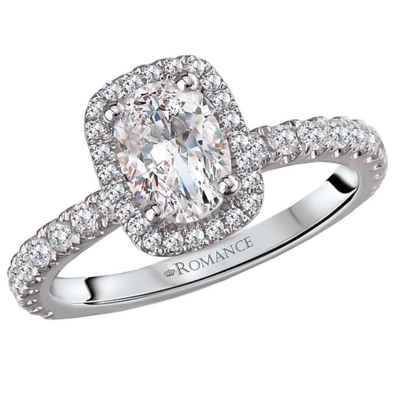 Halo Semi-Mount Diamond Ring