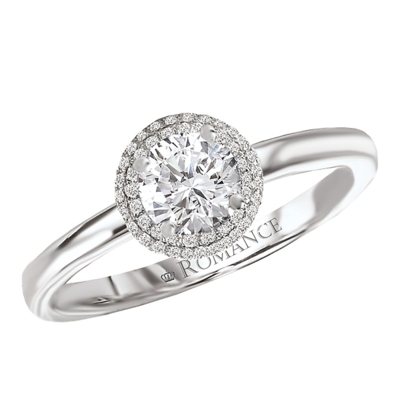 Halo Semi-Mount Diamond Ring