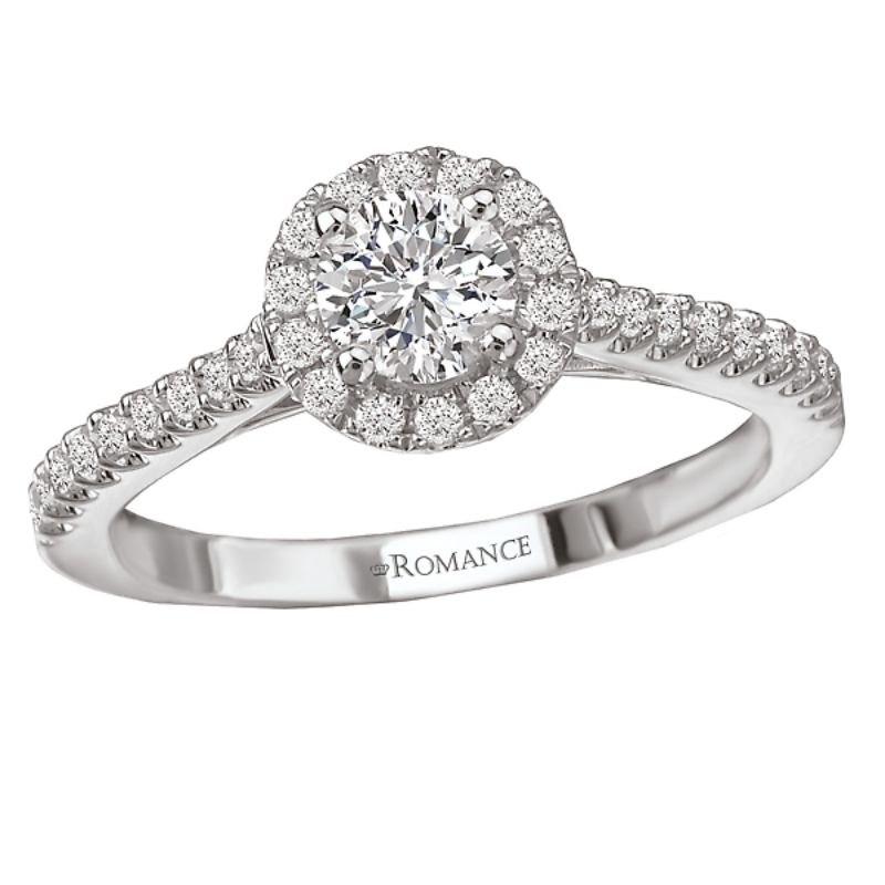 Halo Semi-Mount Diamond Ring
