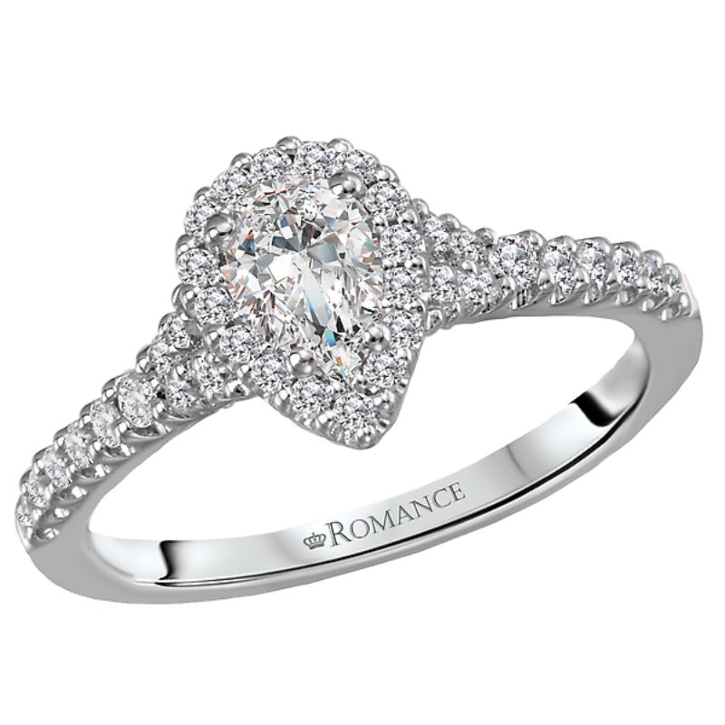 Halo Semi-Mount Diamond Ring