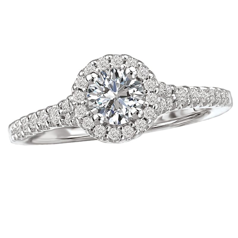 Halo Semi-Mount Diamond Ring