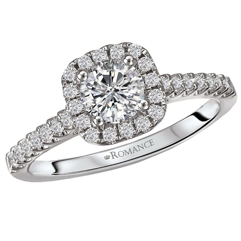 Halo Semi-Mount Diamond Ring