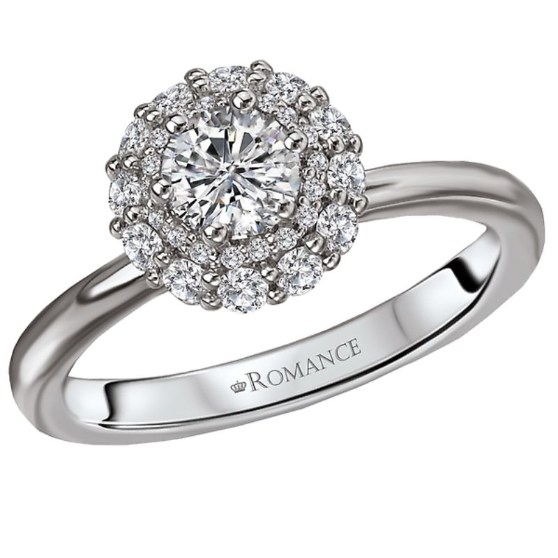 Halo Semi-Mount Diamond Ring