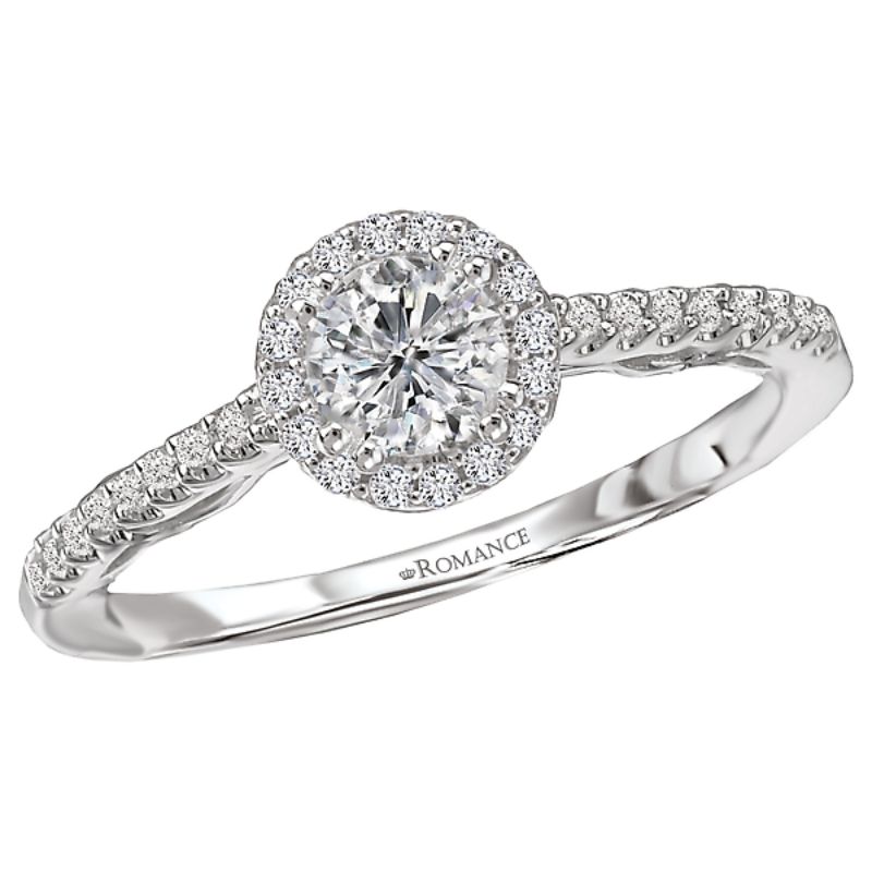 Halo Semi-Mount Diamond Ring