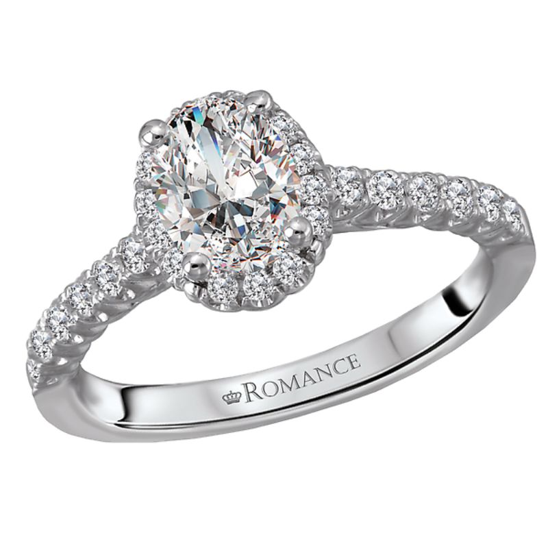Halo Semi-Mount Diamond Ring