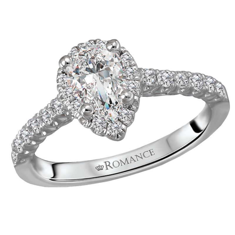 Halo Semi-Mount Diamond Ring