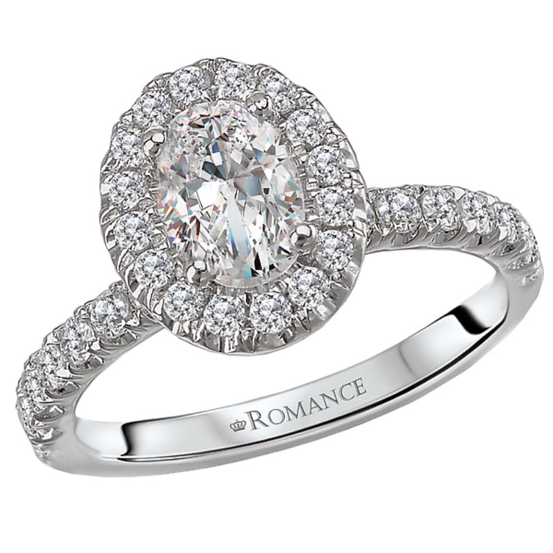 Halo Semi-Mount Diamond Ring