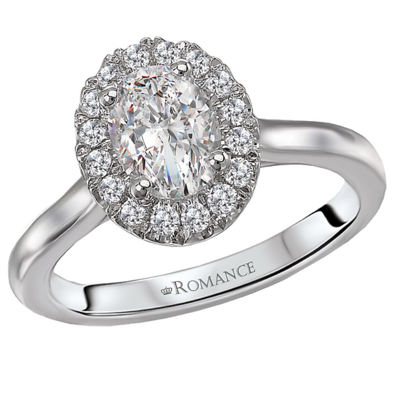 Halo Semi-Mount Diamond Ring