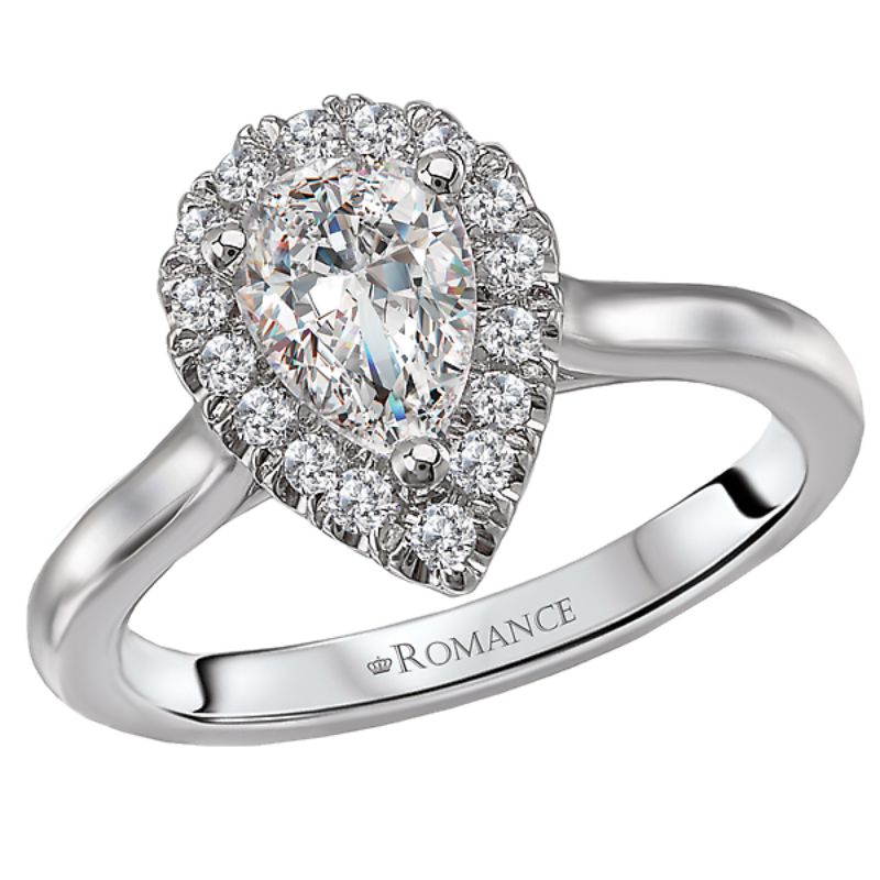 Halo Semi-Mount Diamond Ring