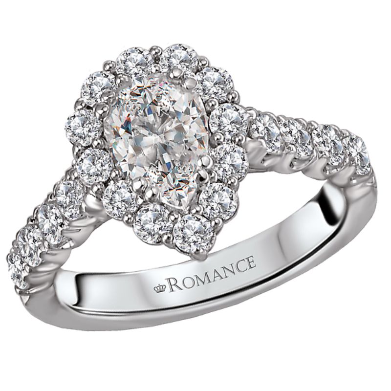 Halo Semi-Mount Diamond Ring