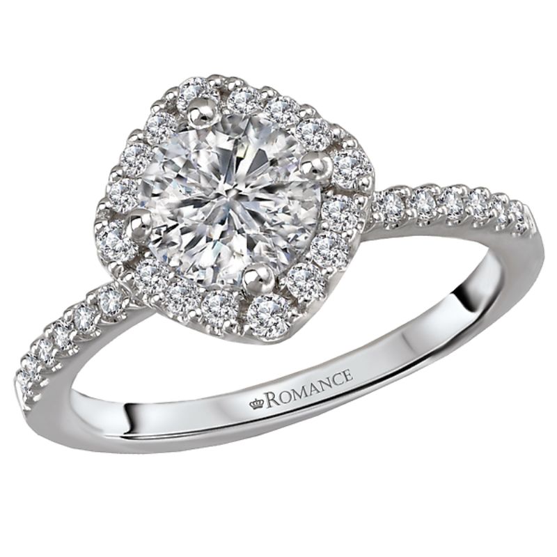 Halo Semi-Mount Diamond Ring