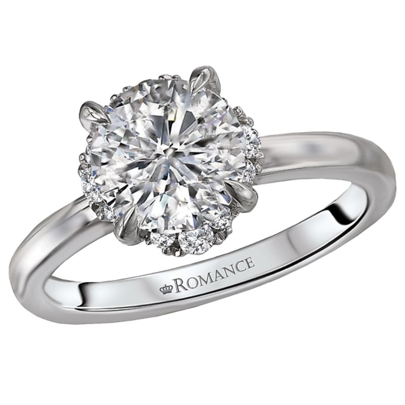 Halo Semi-Mount Diamond Ring