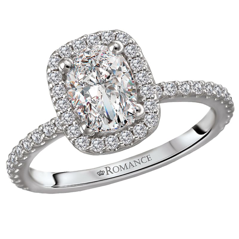 Halo Semi-Mount Diamond Ring