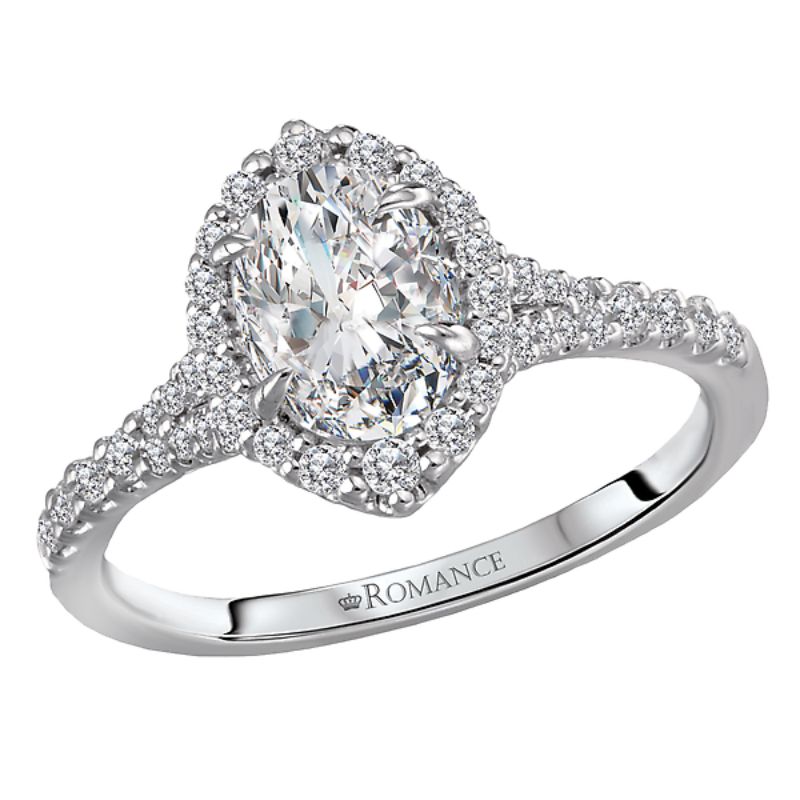 Halo Semi-Mount Diamond Ring