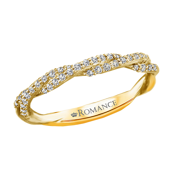 Twisted Style Diamond Wedding Band