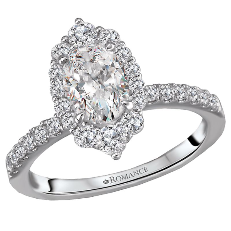 Halo Semi-Mount Diamond Ring