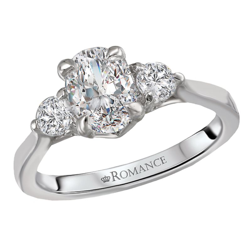 3 Stone Semi-Mount Diamond Ring