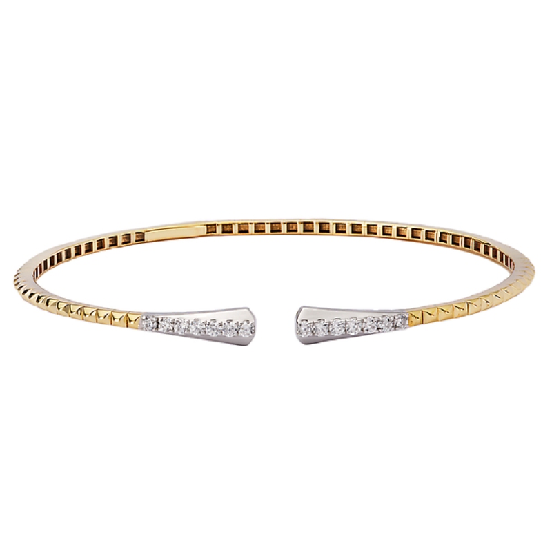 Two-Toned Diamond Cuff Bracelet