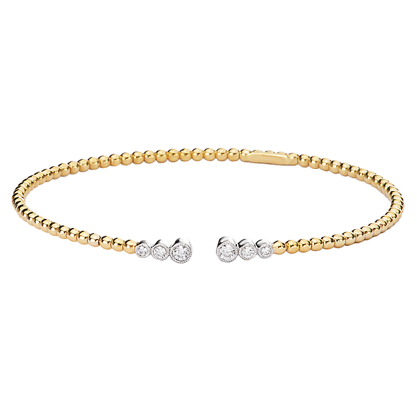 Two-Toned Diamond Cuff Bracelet