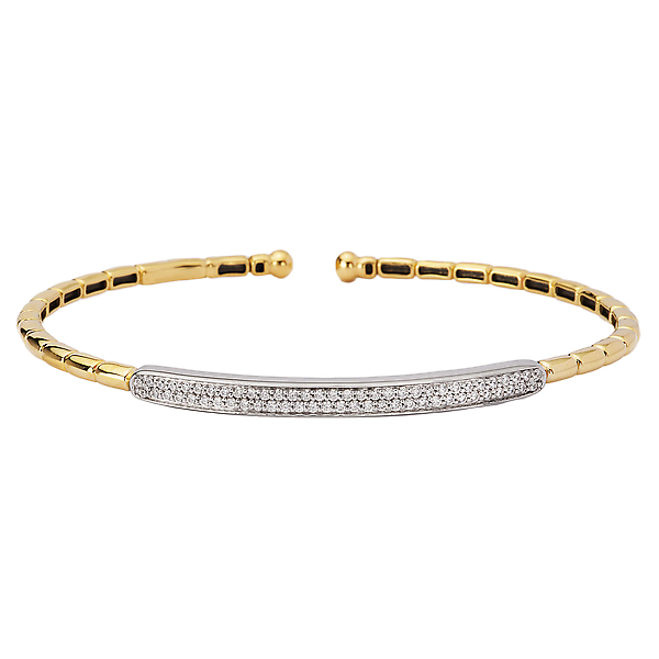 Two-Toned Diamond Cuff Bracelet