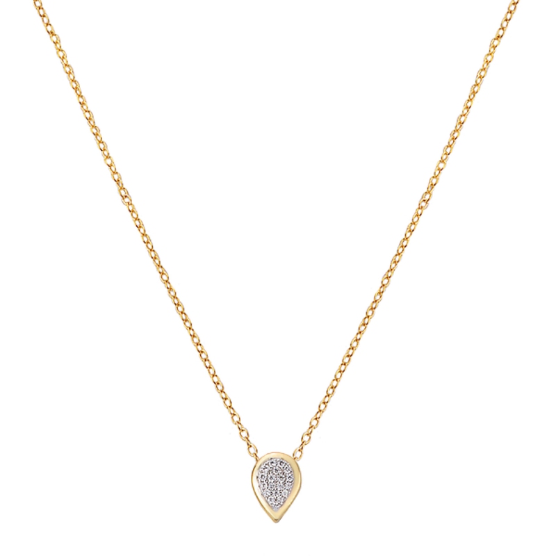 Diamond Droplet Shaped Necklace