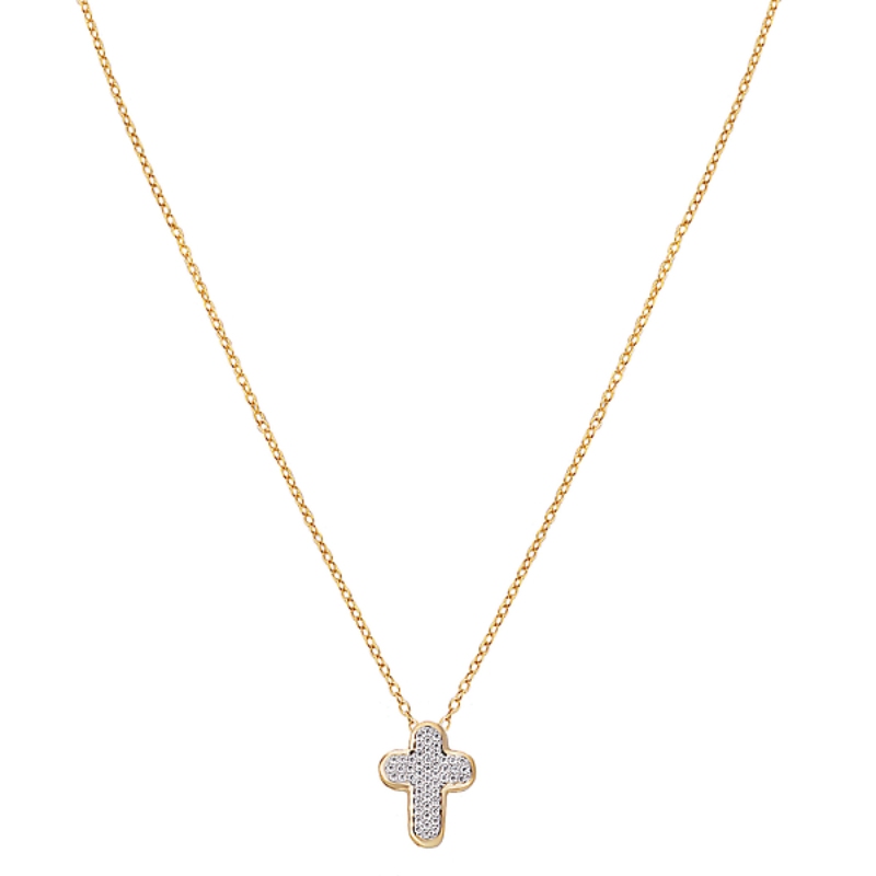 Diamond Cross Shaped Necklace
