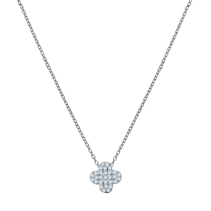 Clover Shaped Diamond Necklace
