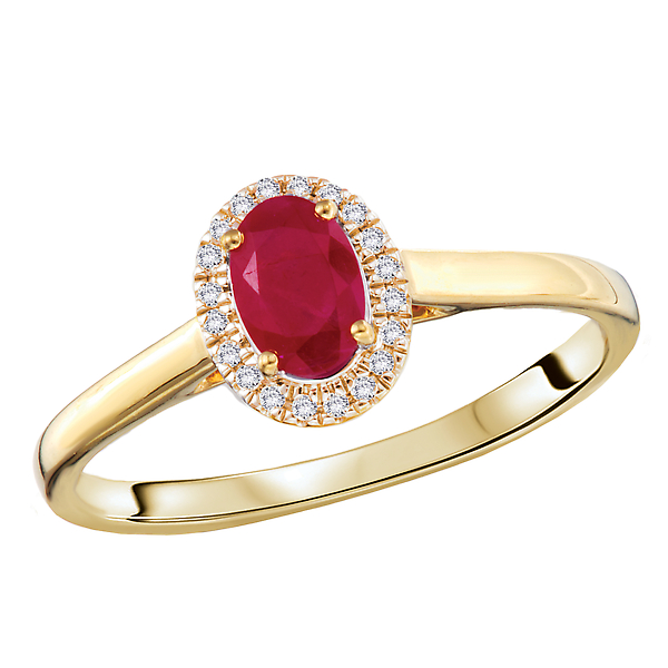 Ruby and Diamond Ladies Fashion Ring