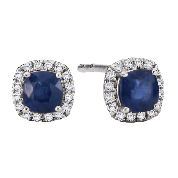 Sapphire and Diamond Ladies Fashion Earrings