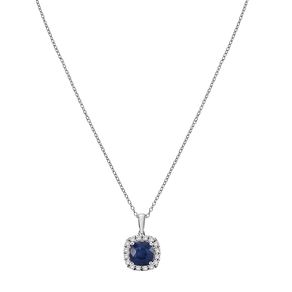 Sapphire and Diamond Ladies Fashion Necklace