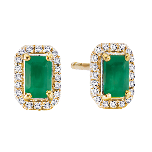 Diamond and Emerald Sapphire Fashion Earrings