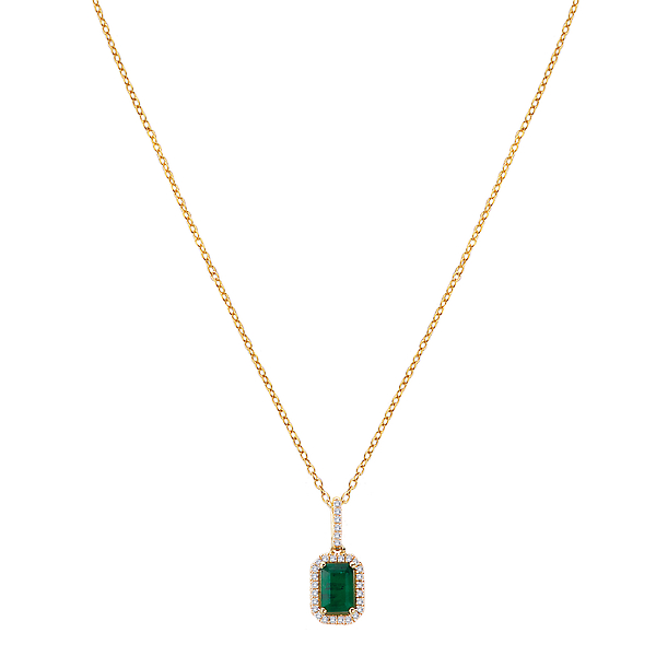 Diamond and Emerald Sapphire Fashion Necklace