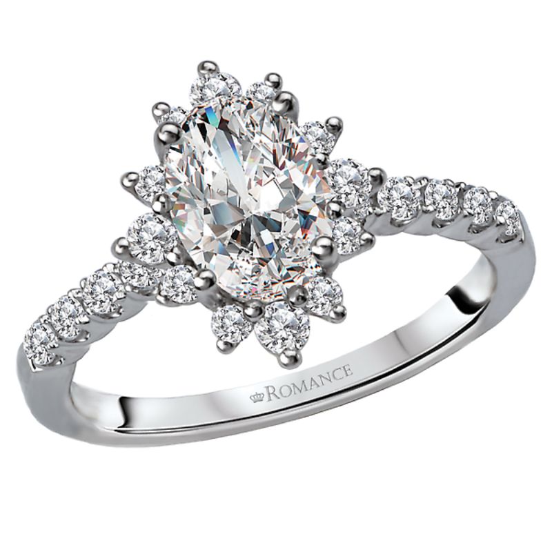 Halo Semi-Mount Diamond Ring