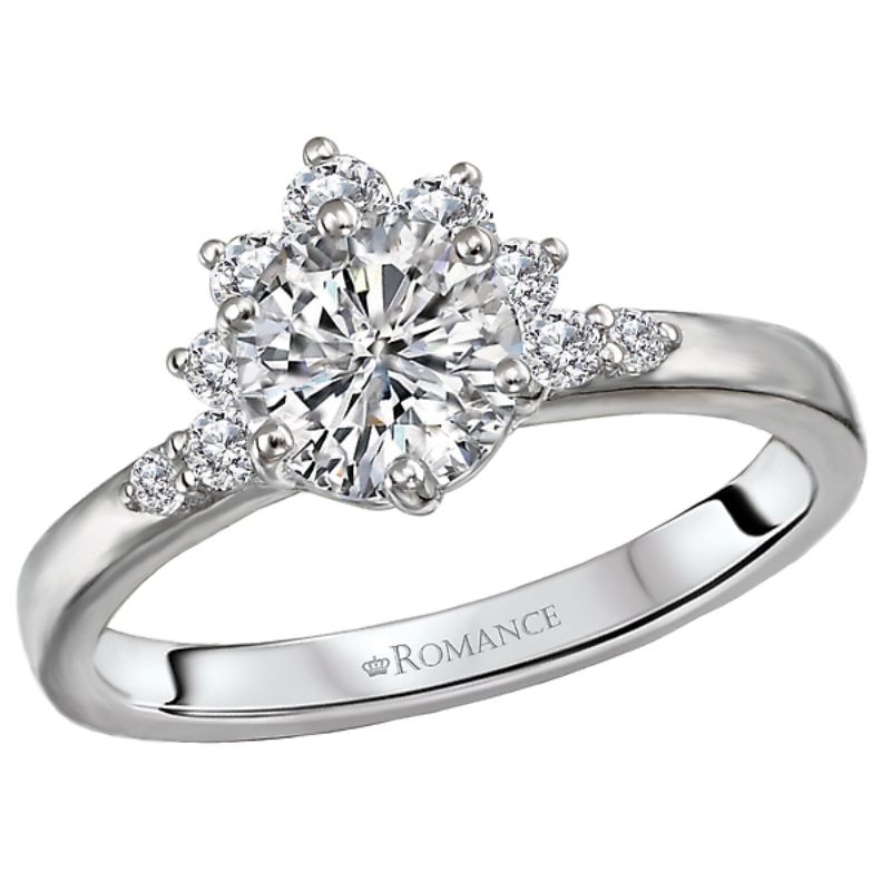 Halo Semi-Mount Diamond Ring